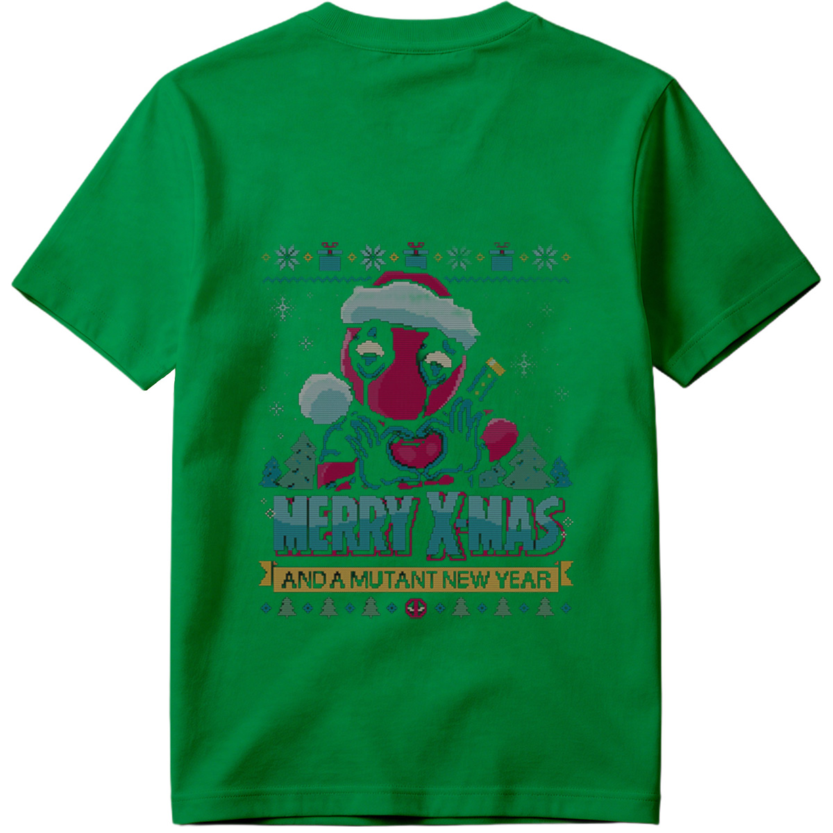Deadpool Christmas Sweater: Merry X-Mas and a Mutant New Year - Tee