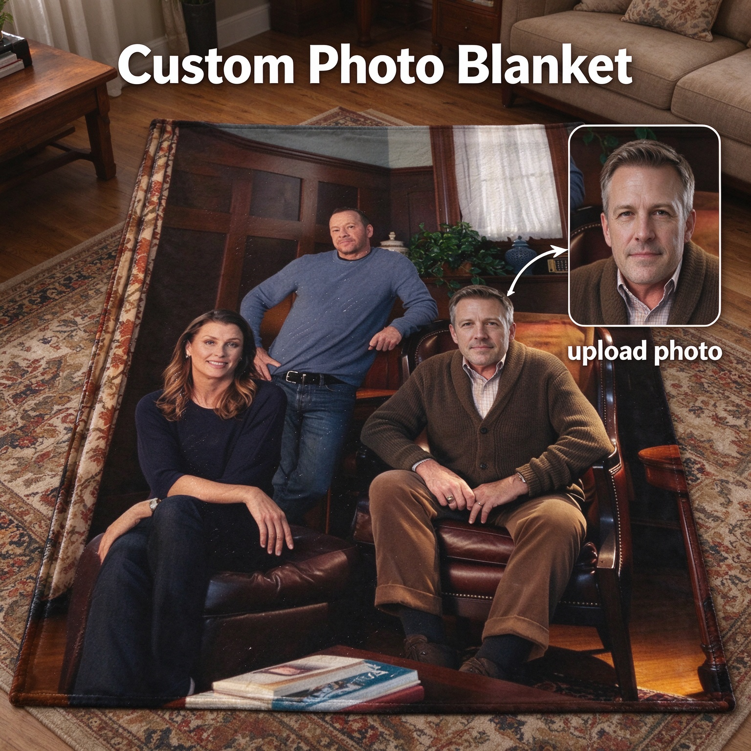 Personalized Photo Blanket Custom Picture Flannel Throw Ultra Soft Warm Fleece Bed Cover Ideal Keepsake Family Gift