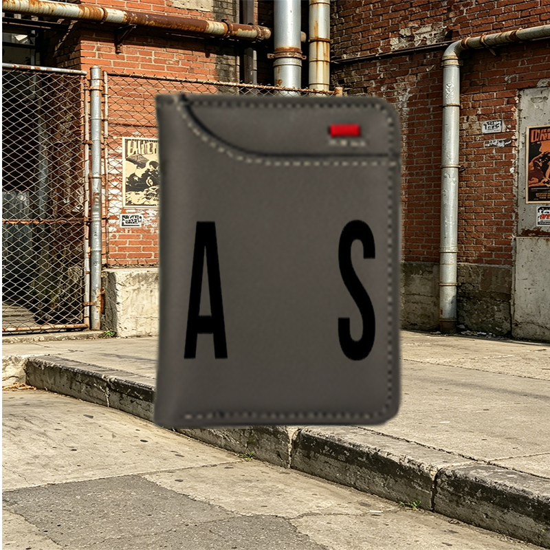 Unisex Vertical Wallet with AS Letter Print Design - Stylish and Compact Wallet for Daily Use, Perfect for Students, Professionals, and Urban Lifestyle Enthusiasts