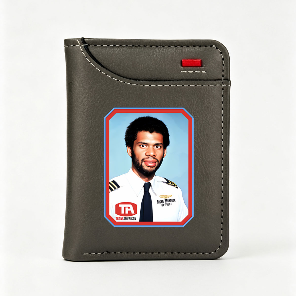Roger Murdock, Co-Pilot of Transamerican Airlines - Vertical Style Wallet
