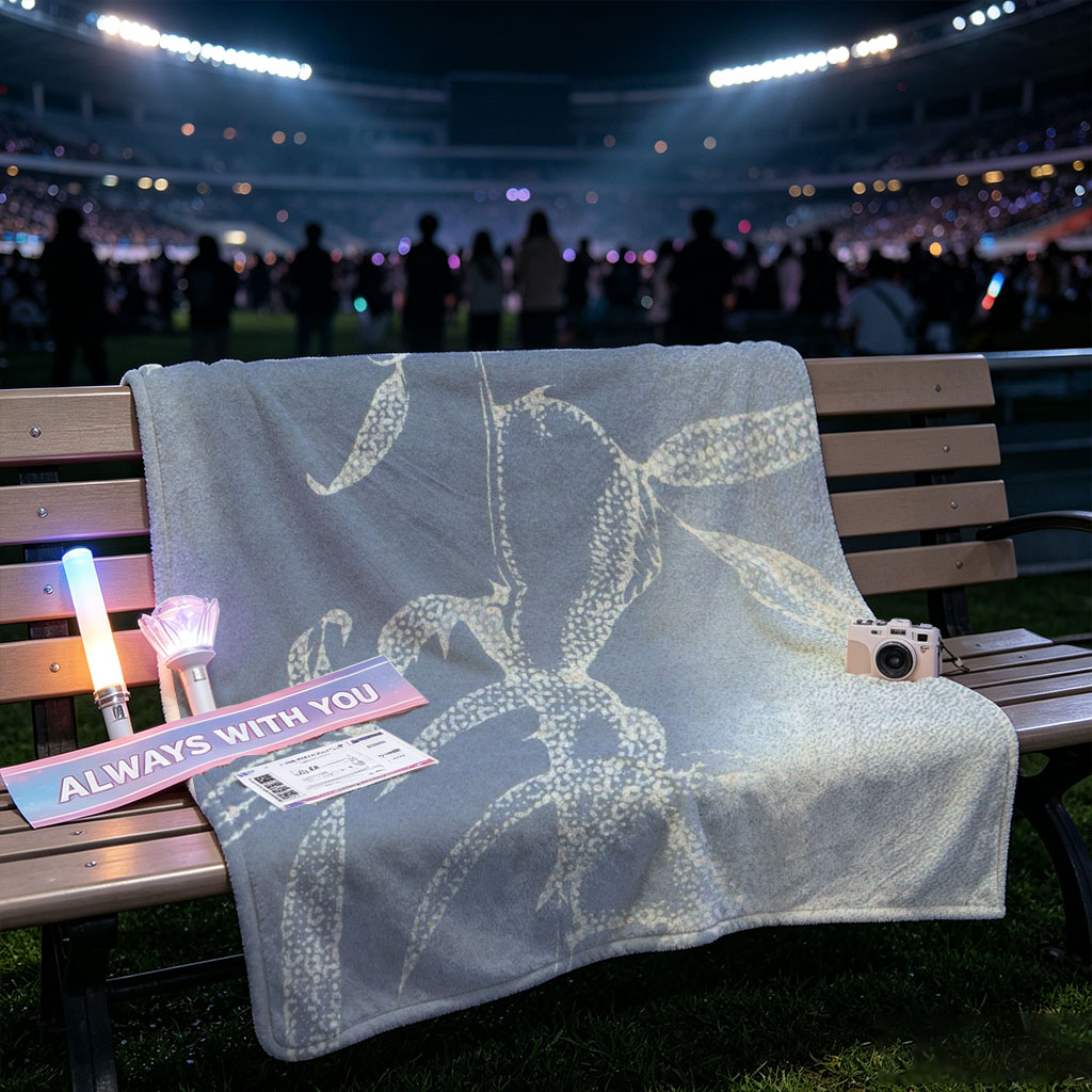Taylor Swift in a Dreamy Floral Scene with Ethereal Blue and White Botanical Patterns - Blankets