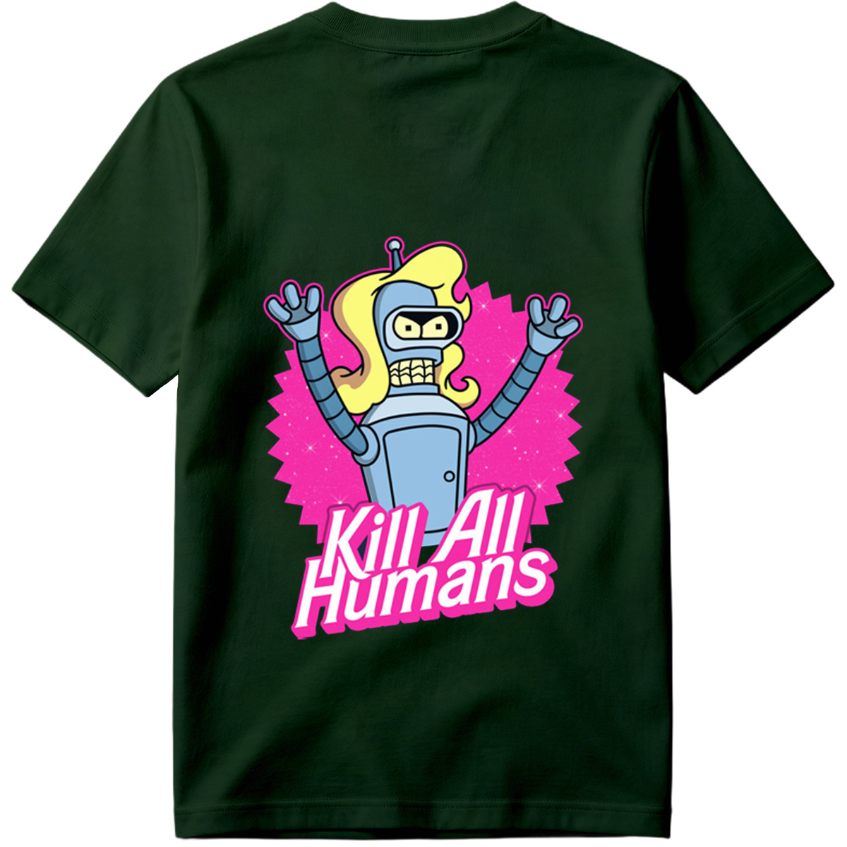 Futurama Bender Kill All Humans - Tee