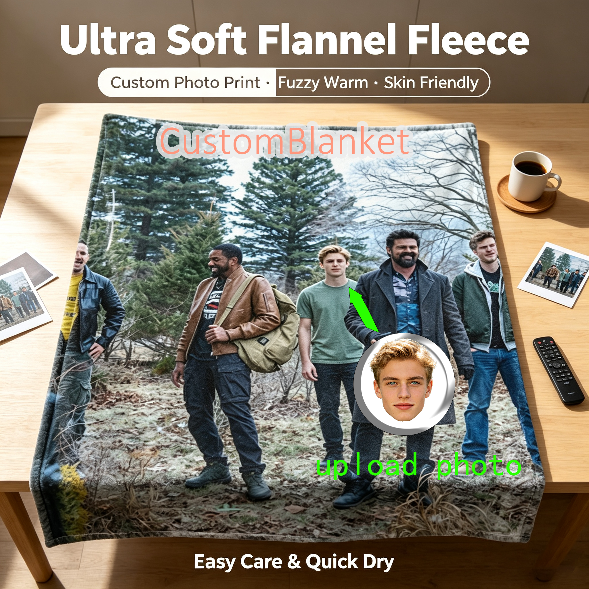 Custom Face Blanket Featuring Chris Hemsworth and Cast from 