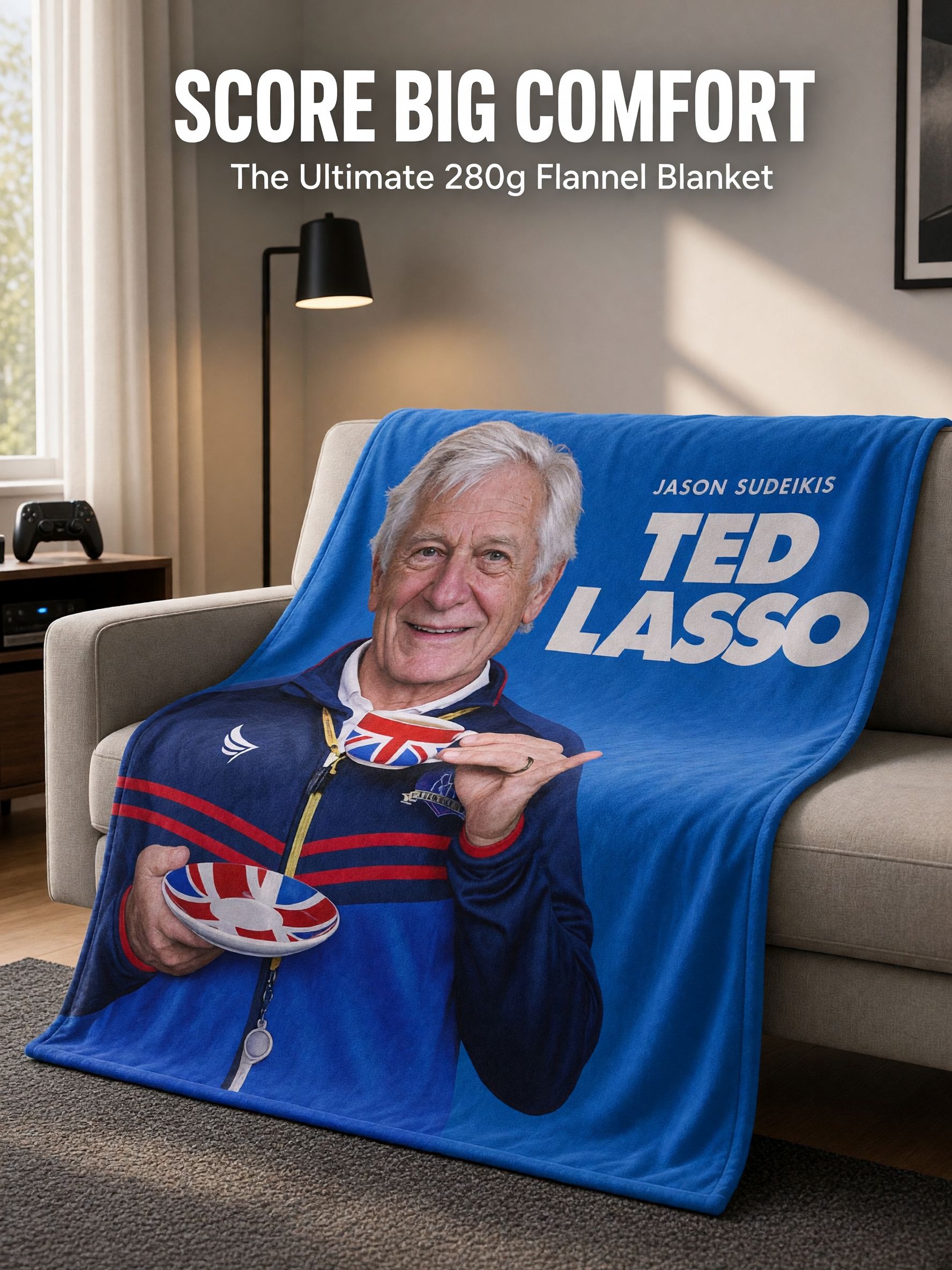 Custom Face Photo Blanket, Personalized Soft Flannel Fleece Throw, Ideal Cozy Gift for Bed and Couch