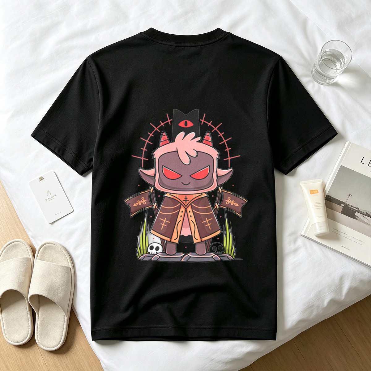 Demon King with Red Eyes and Horns - Tee