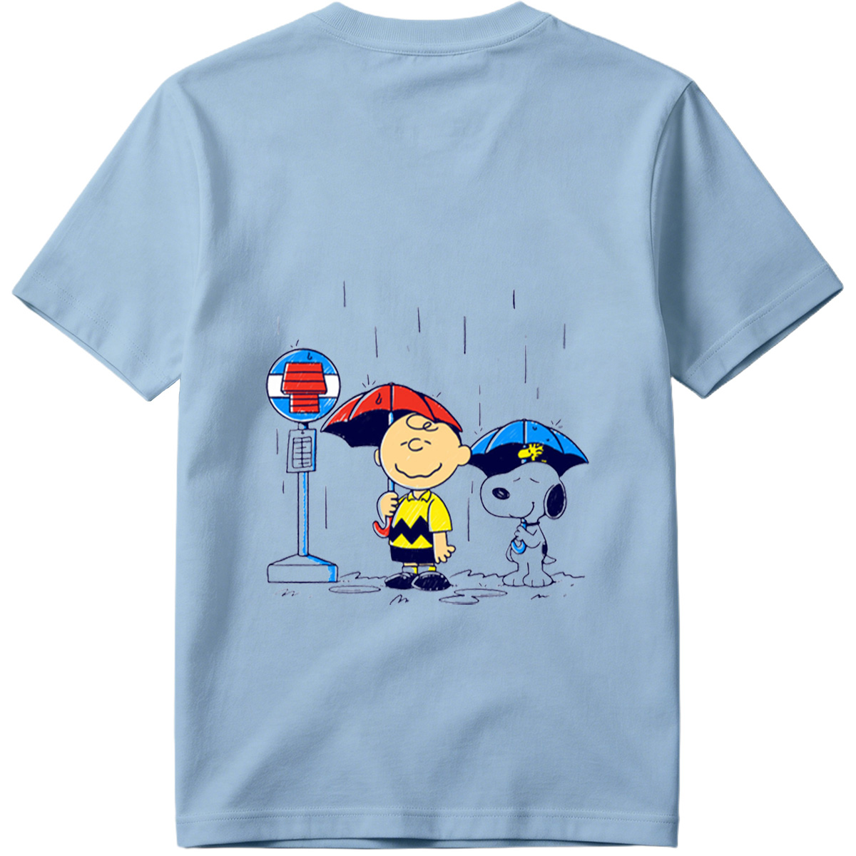 Peanuts: Charlie Brown and Snoopy in the Rain - Tee