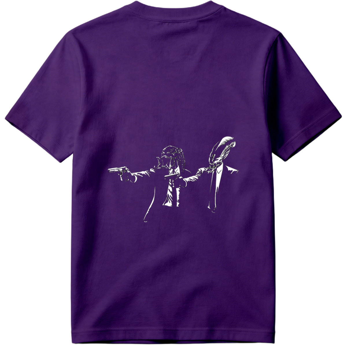 Predator and Alien in Suits with Guns - Tee