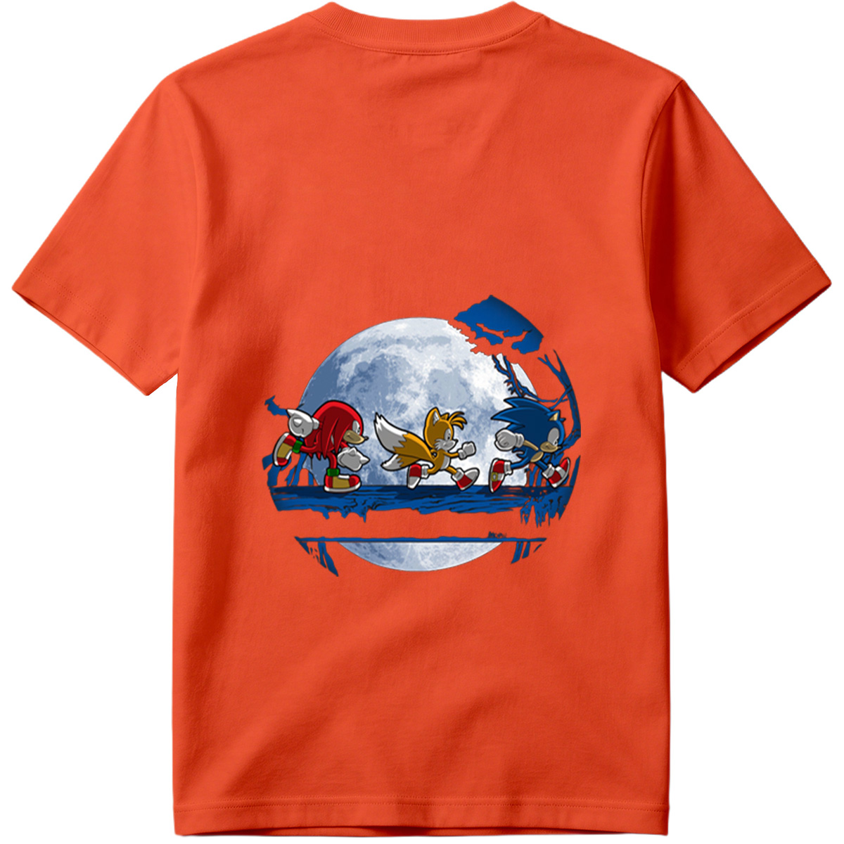 Sonic, Tails, and Knuckles Running Under the Moon - Tee