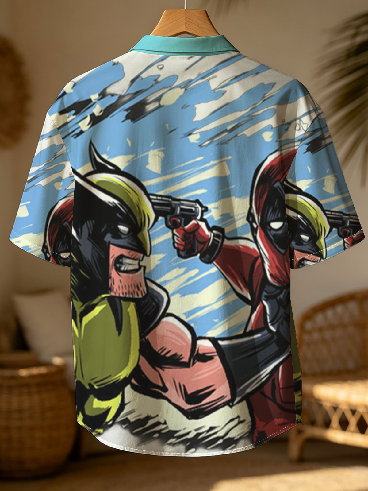 Wolverine vs Deadpool: Intense Face-Off in Comic Style -  Shirt