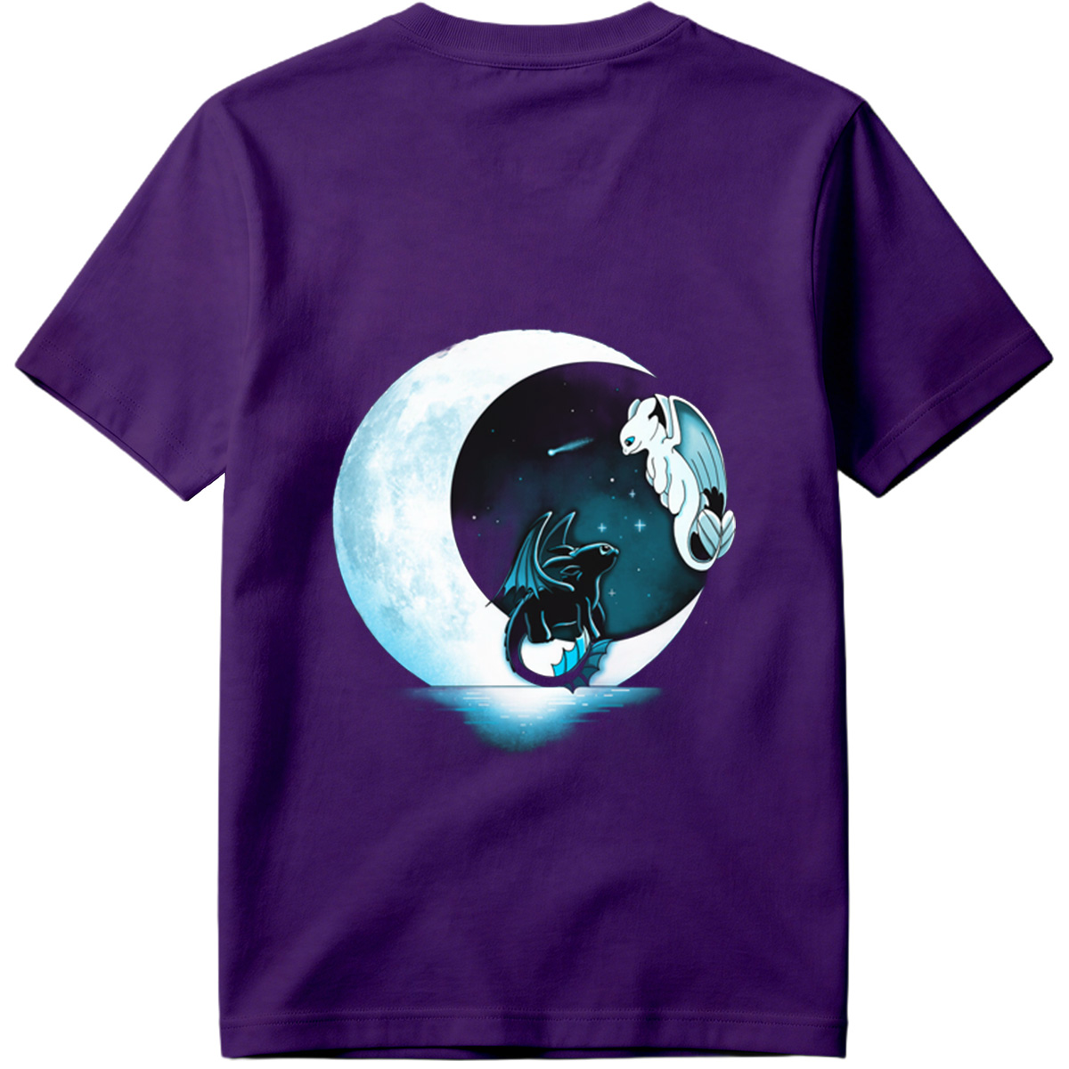 How to Train Your Dragon: Toothless and Light Fury under the Moon - Tee