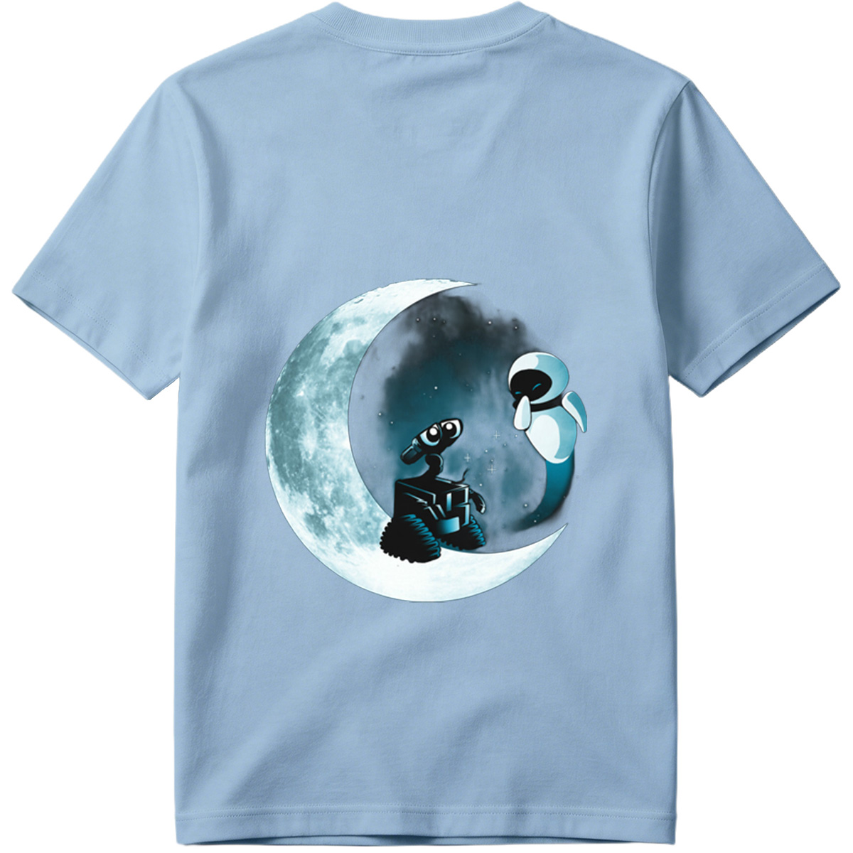 WALL-E and EVE on the Moon - Tee