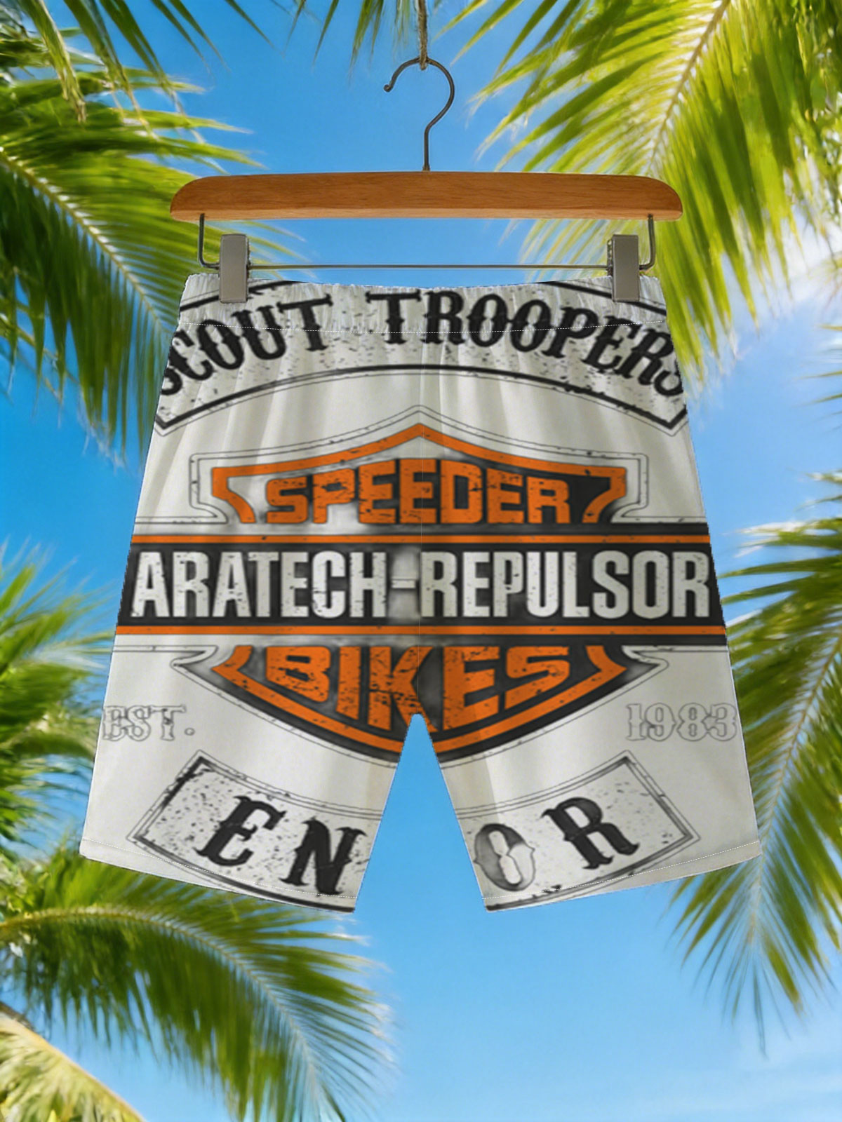 Scout Troopers Speeder Bikes Aratech-Repulsor Endor 1983 -  Beach shorts