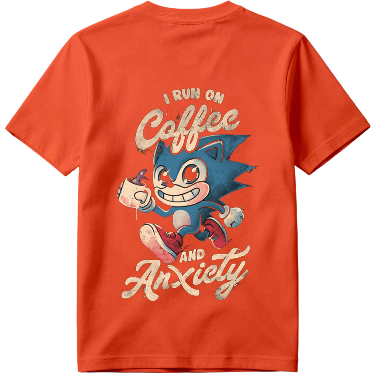 Sonic the Hedgehog: I Run on Coffee and Anxiety - Tee