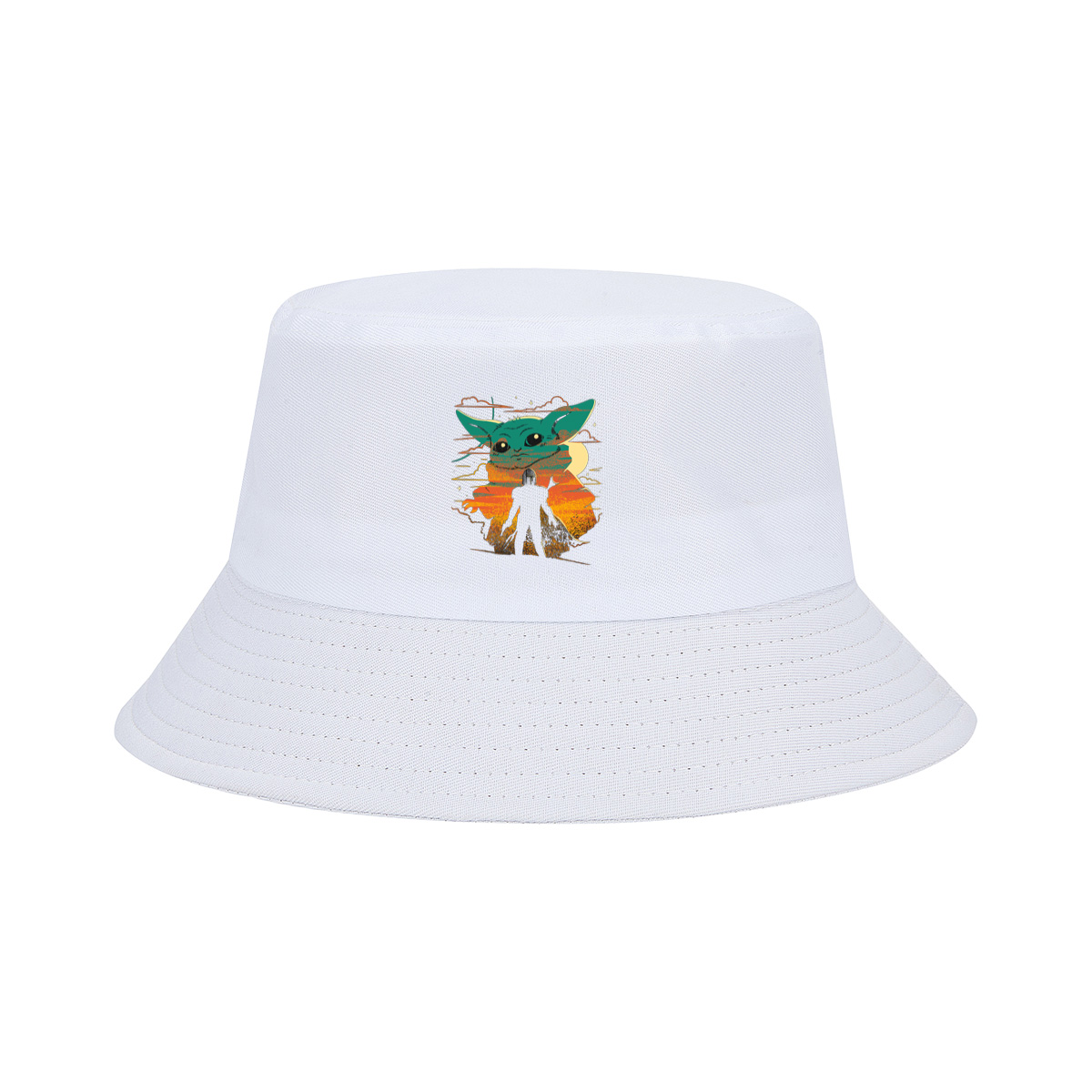 The Mandalorian and Grogu Sunset Silhouette - Fisherman's Hat