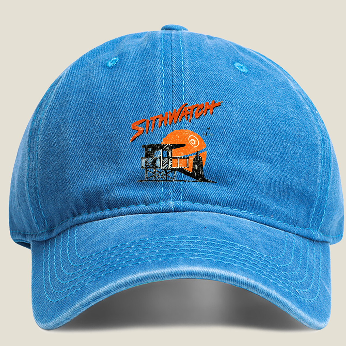 Sithwatch: Darth Vader at the Beach Hut - Washed Denim - Baseball Cap