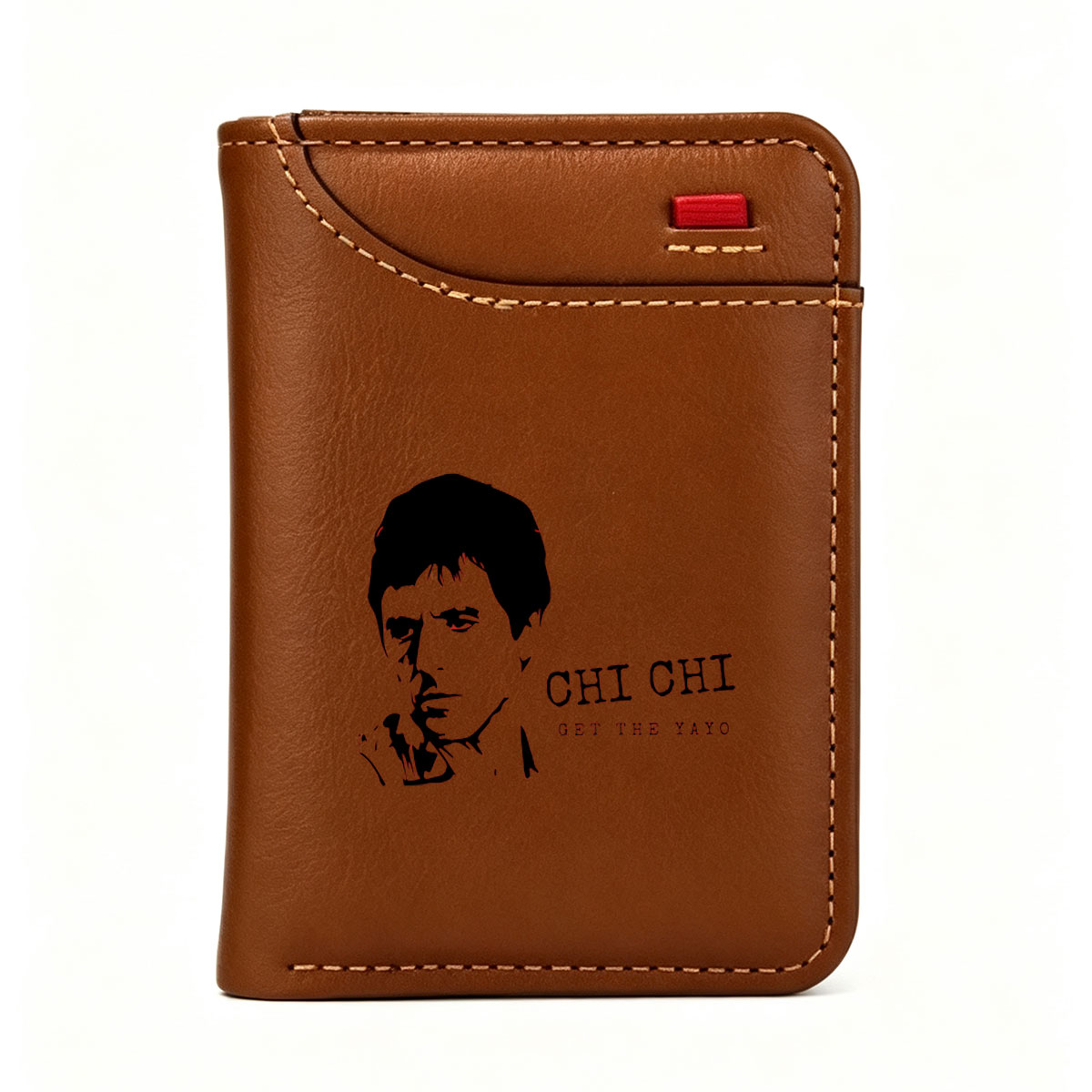 Chi Chi Get The Yayo: Red Outline Portrait - Vertical Style Wallet