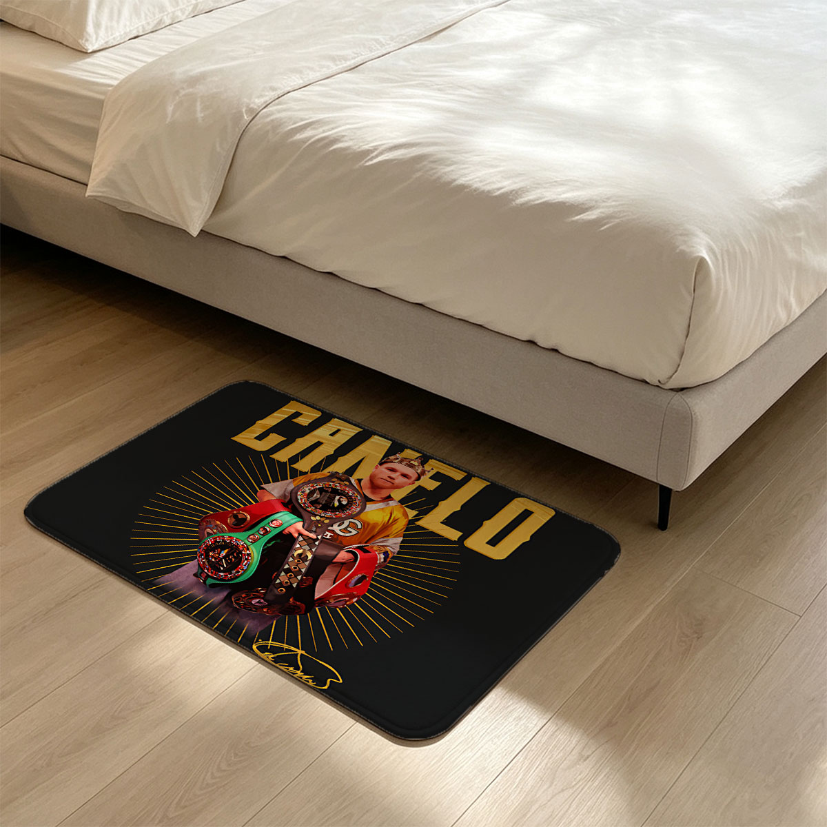 Canelo Alvarez, Undisputed Super Middleweight Champion, King of Boxing - Flannel floor mat