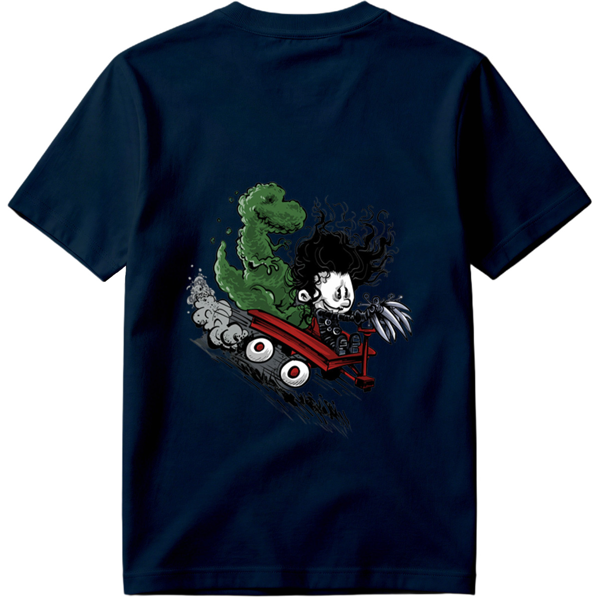 Coraline and the Green Monster in a Red Cart - Tee