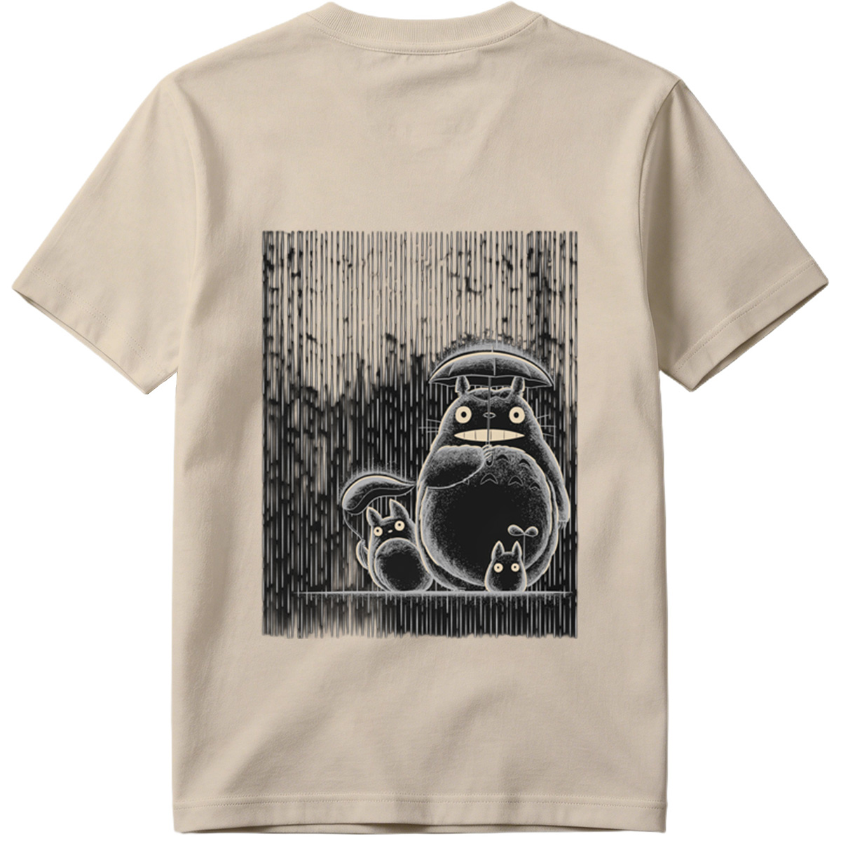Totoro and Friends in the Rain - Tee