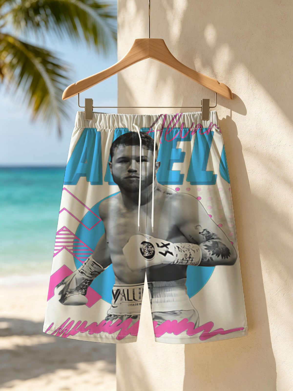 Canelo Alvarez: Boxing Champion in Action -  Beach shorts