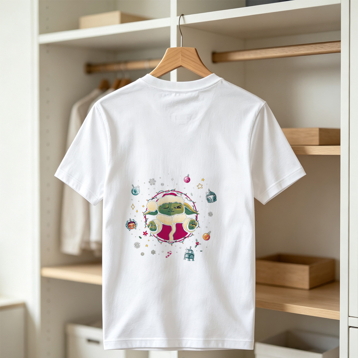Baby Yoda Christmas Holiday Art - Tee