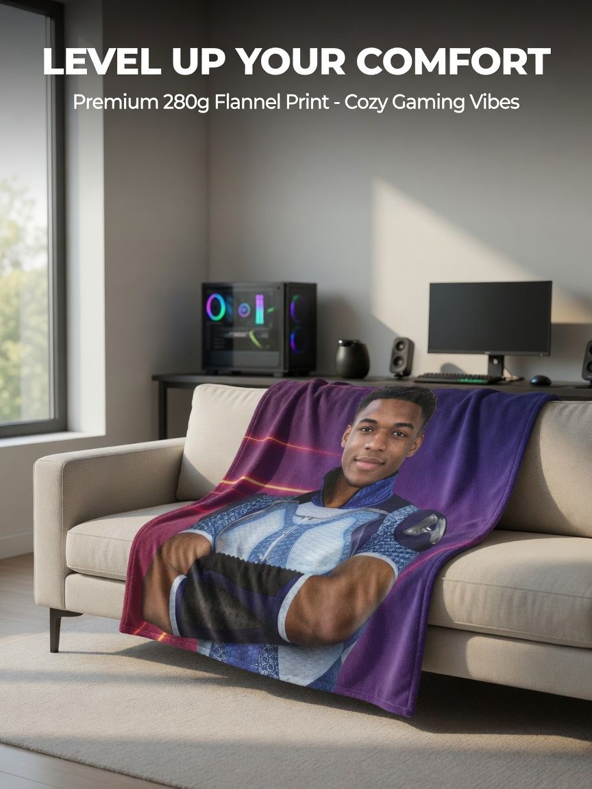 Custom Photo Face Blanket Personalized Superhero Flannel Throw Ultra Soft Anti-Pilling Cozy Bedding Keepsake Gift