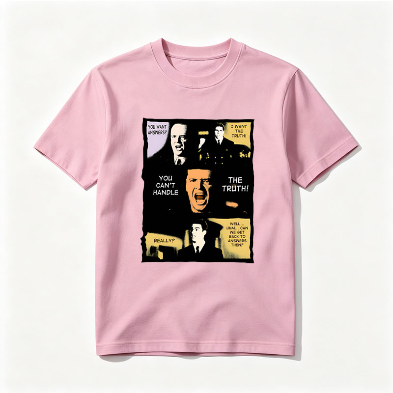 J. Edgar Hoover, Jack Bauer, and a military officer in a dramatic exchange about truth and answers. - Tee