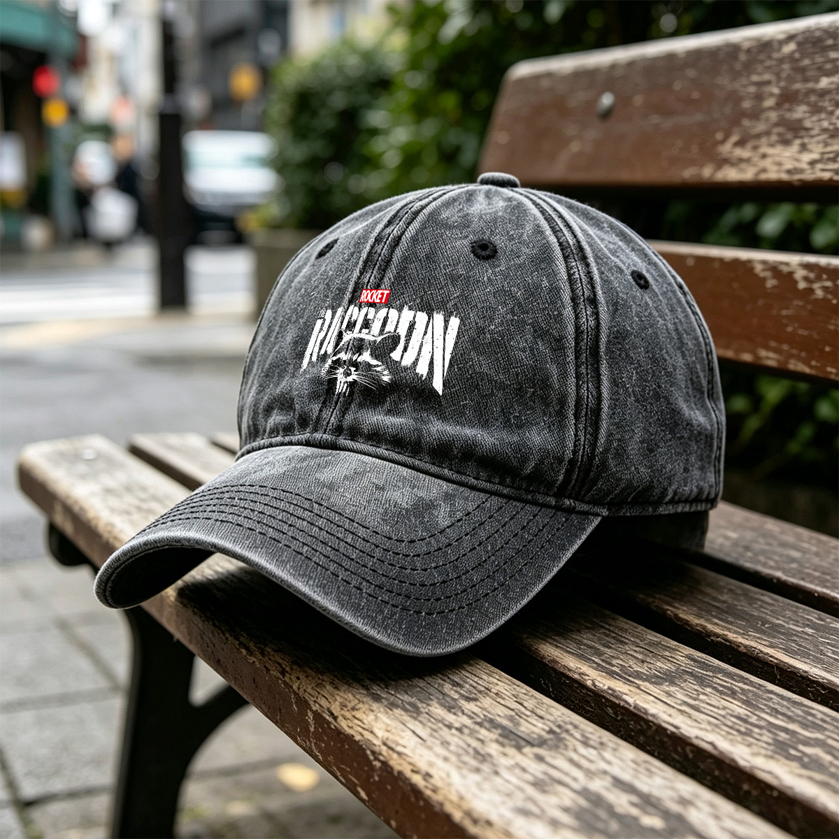 Rocket Raccoon - Washed Denim - Baseball Cap
