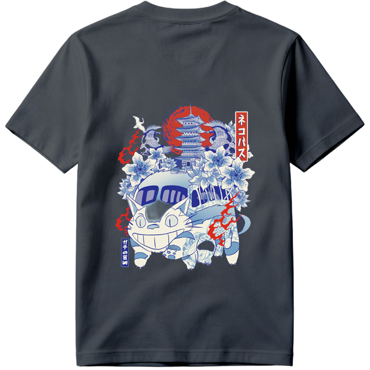 Neko Pass: Catbus and Japanese Landmarks - Tee