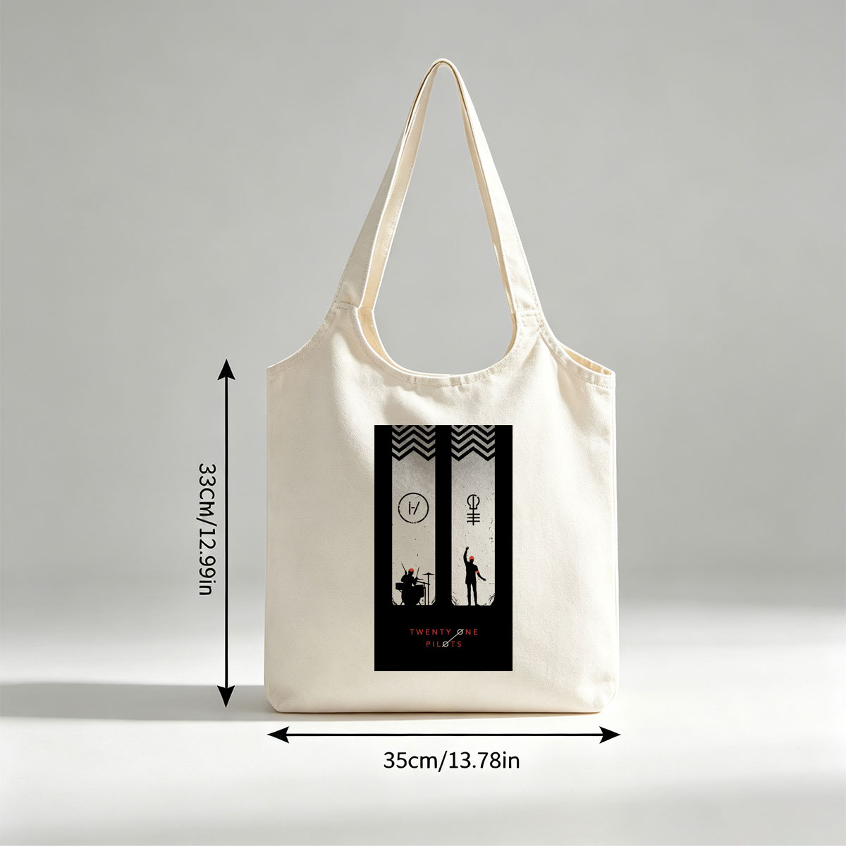 Twenty One Pilots Live Performance Silhouette Artwork - Canvas shoulder bags/