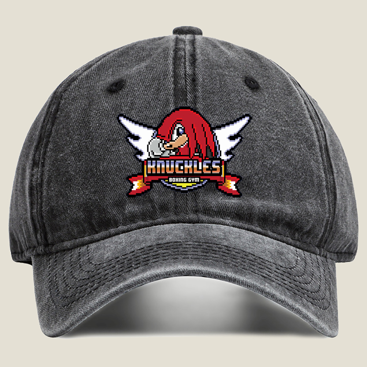Knuckles Boxing Gym - Sonic the Hedgehog - Washed Denim - Baseball Cap