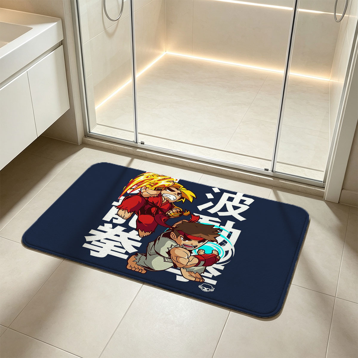 Ryu and Ken from Street Fighter: Hadouken Battle - Flannel floor mat