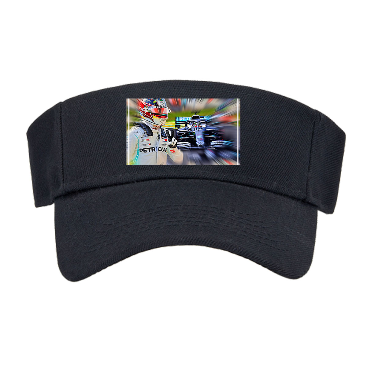 Lewis Hamilton, Mercedes F1 Driver, Celebrating Victory on Track -  Visor cap
