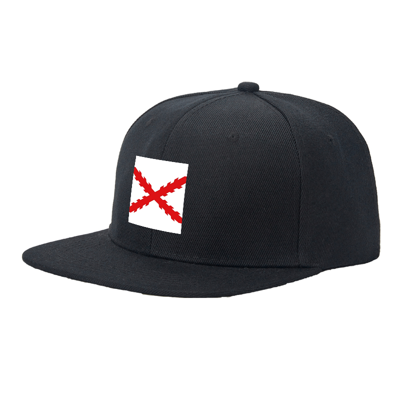 Flat Brim Baseball Cap Red Cross Lightning Print Streetwear Underground Skate Style for Basketball Court Skate Park Urban Scene Skaters Rappers Streetwear Enthusiasts