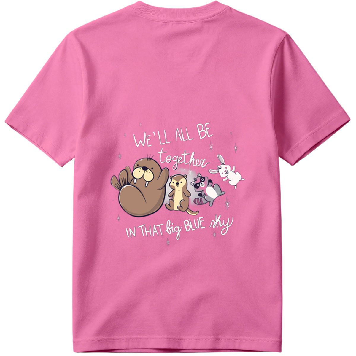 We'll All Be Together in That Big Blue Sky - Otter, Raccoon, Rabbit, and Squirrel - Tee