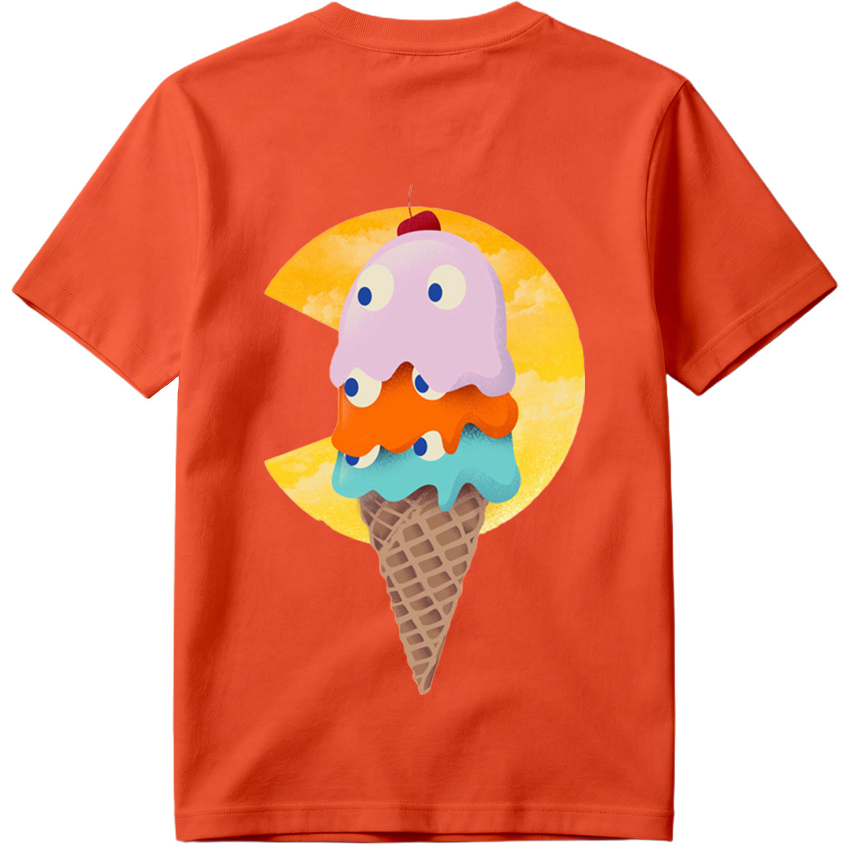 Pac-Man Ice Cream Cone - Tee