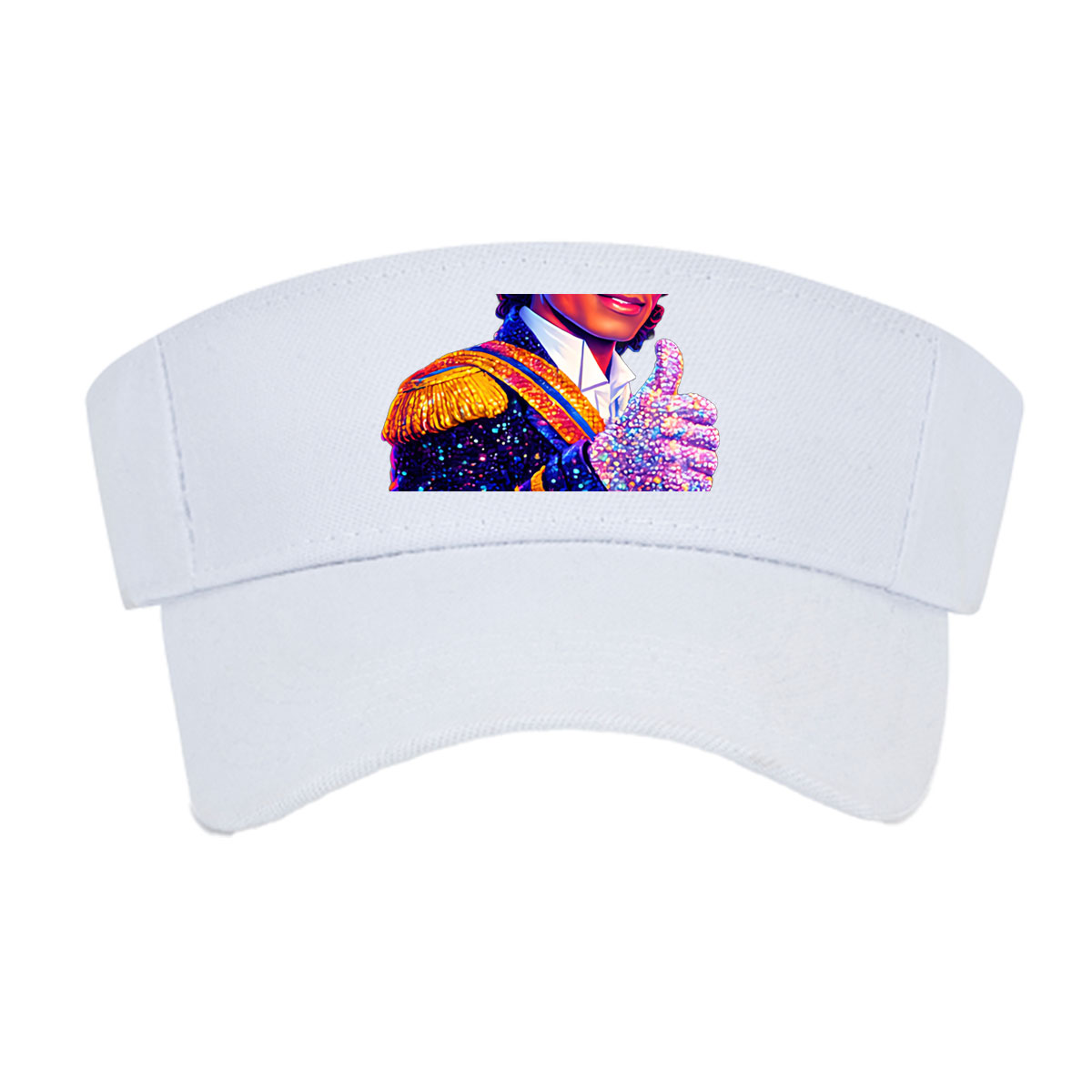 Michael Jackson in Iconic Military Jacket and Sparkling Glove -  Visor cap