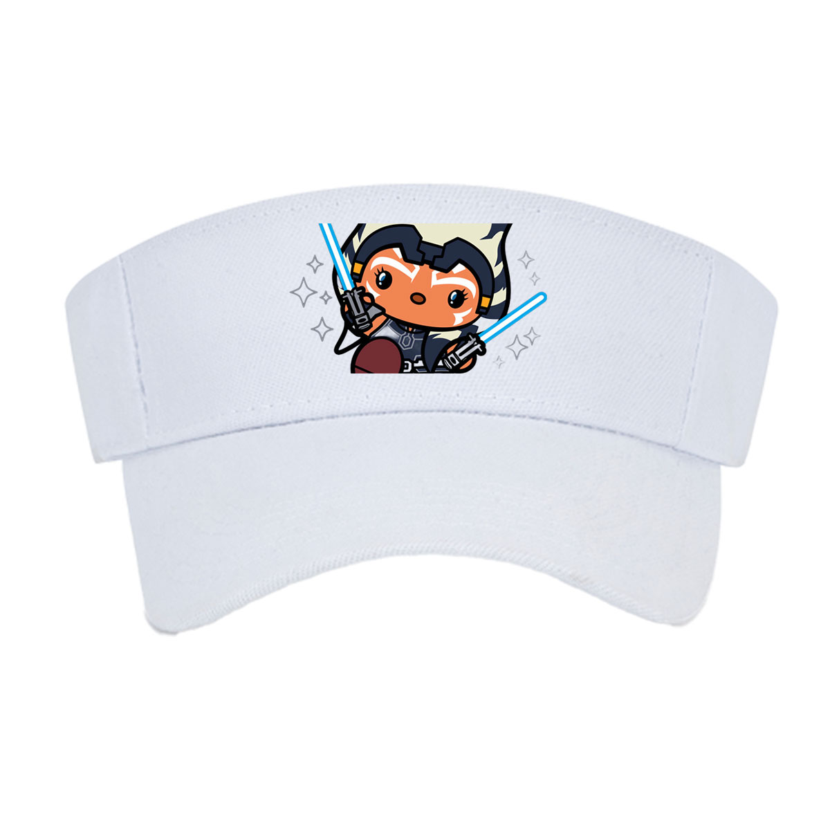 Ahsoka Tano Chibi with Dual Blue Lightsabers -  Visor cap