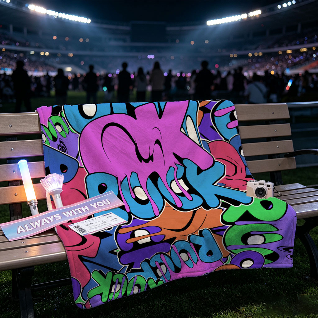 One Ok Rock Concert Graffiti Art Wallpaper - Blankets