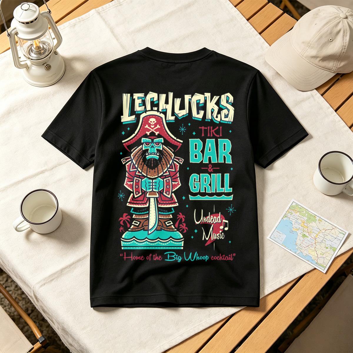 LeChuck's Tiki Bar & Grill: Home of the Big Whoop Cocktail - Tee