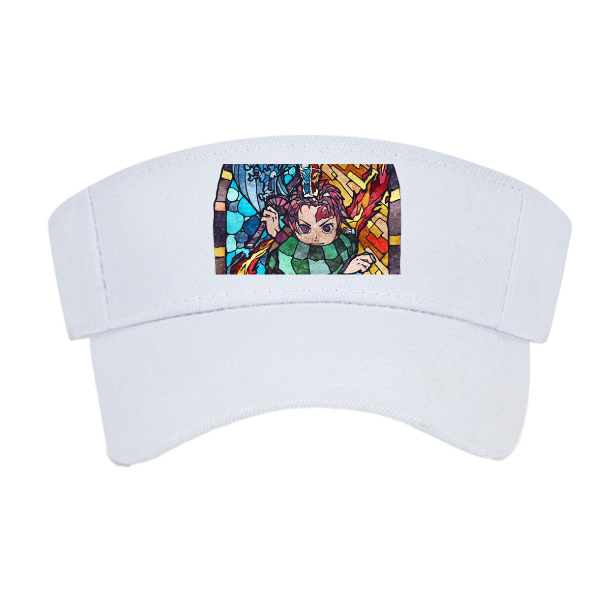 Demon Slayer Tanjiro Kamado Stained Glass Art -  Visor cap