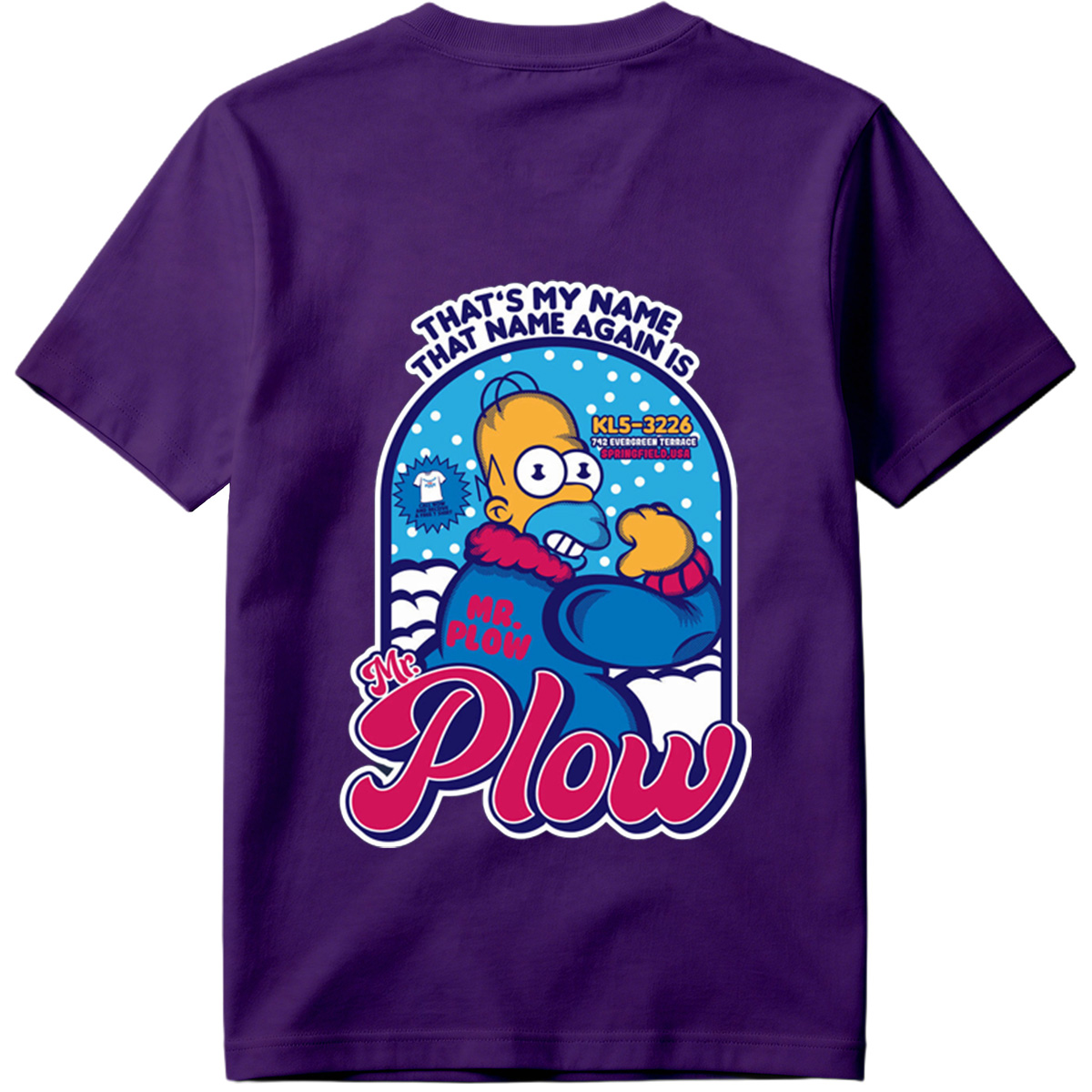 Homer Simpson Mr. Plow Springfield USA - Tee