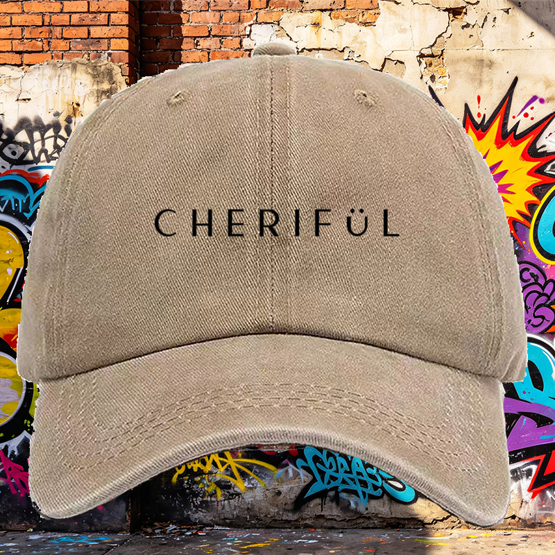 Men's Printed Washed Cap with 