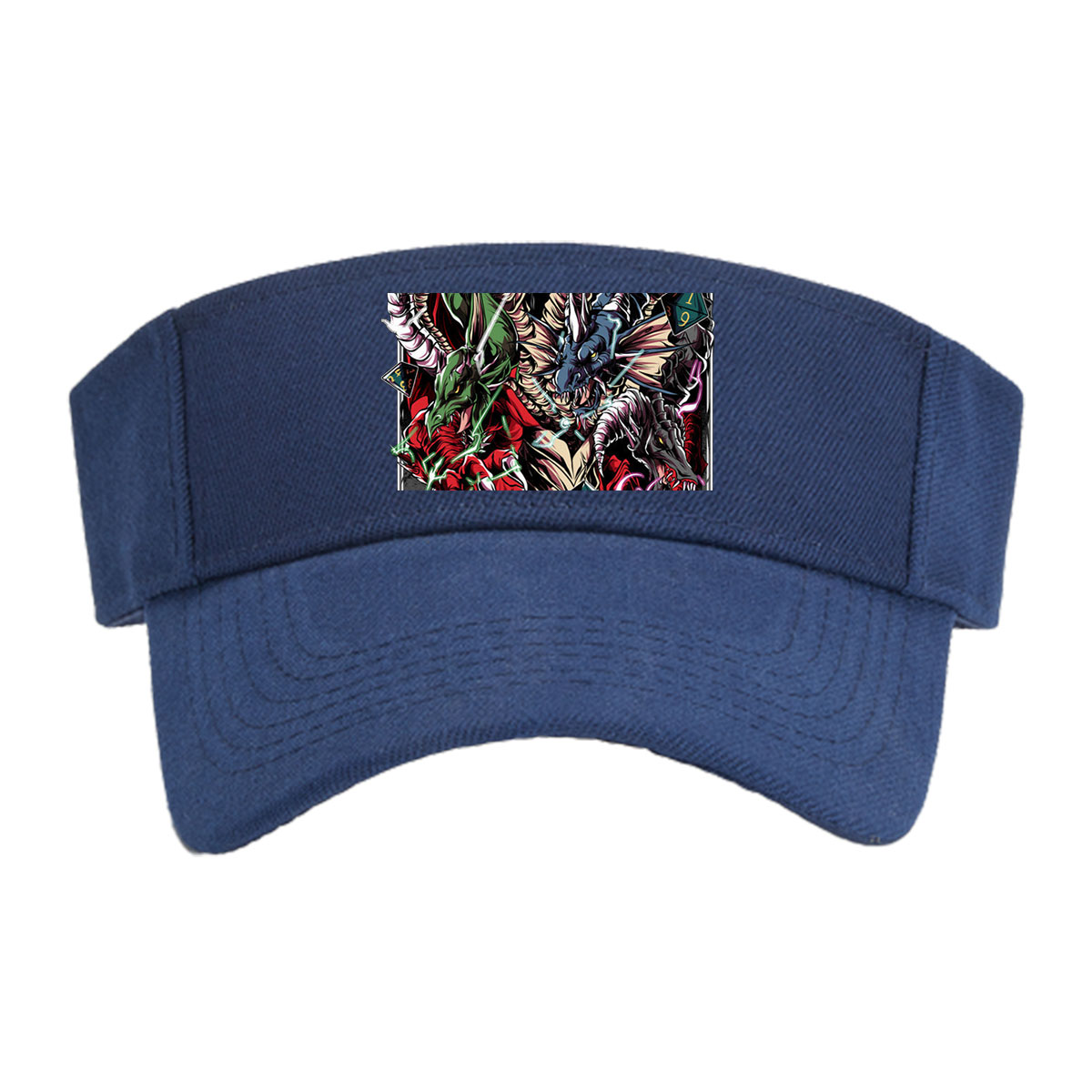 King of Dragons: Mythic Beasts and D20 Dice Fusion Art -  Visor cap
