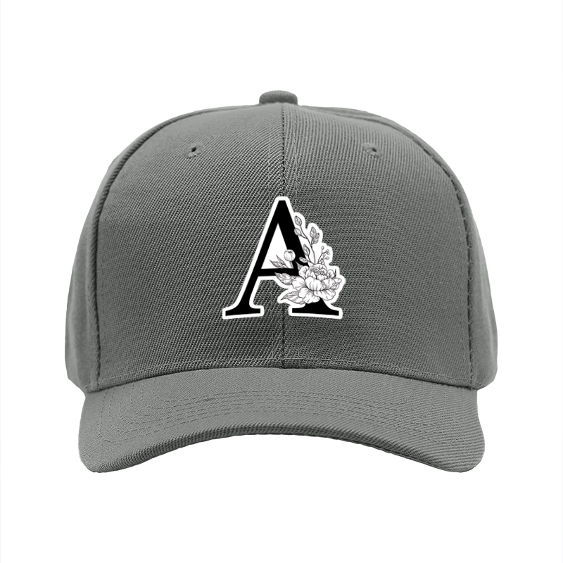 1pc New Baseball Cap with Letter A Floral Print Unisex Adjustable Hat for Outdoor Activities and Casual Wear Adults and Teens
