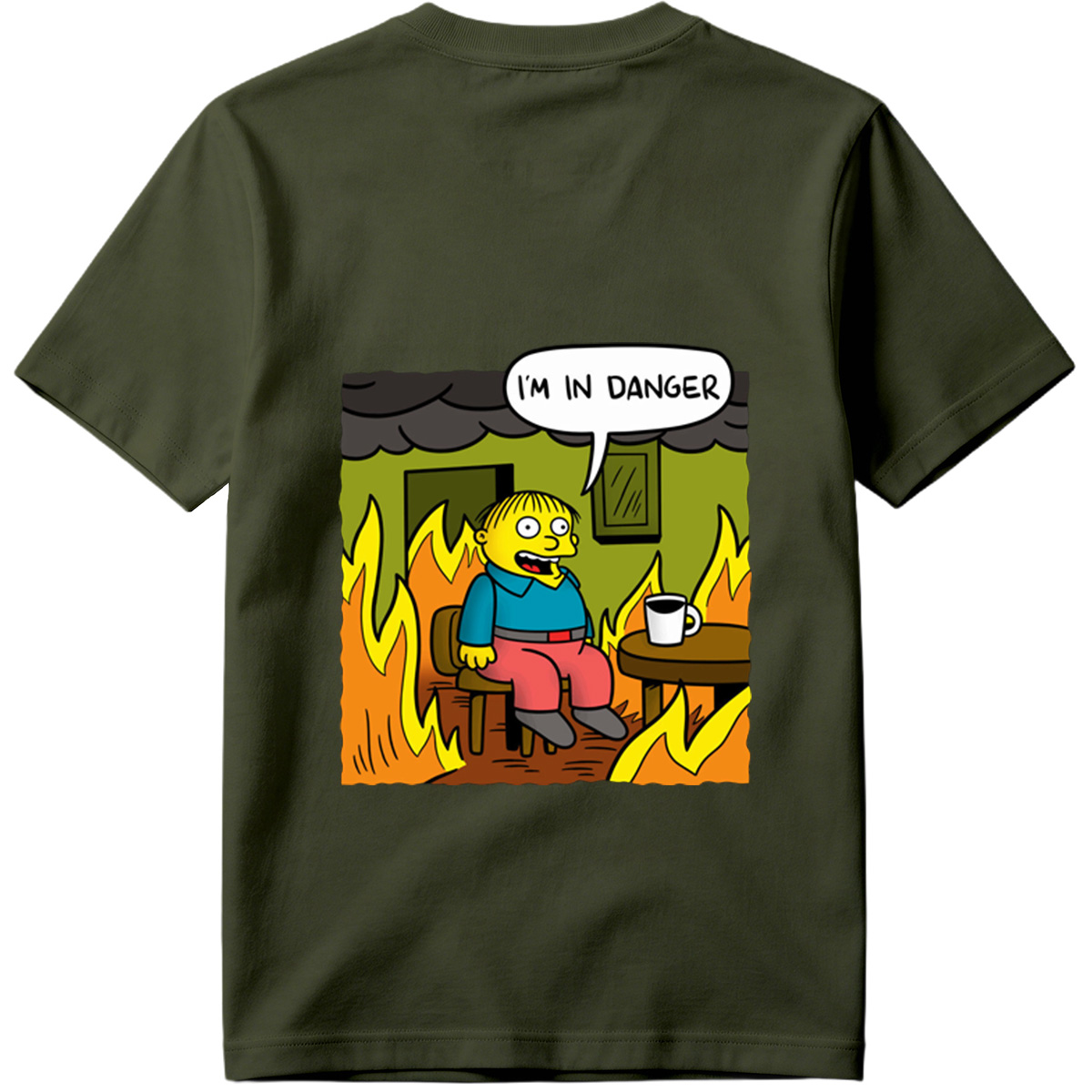 Simpsons Character in Burning Room - Tee