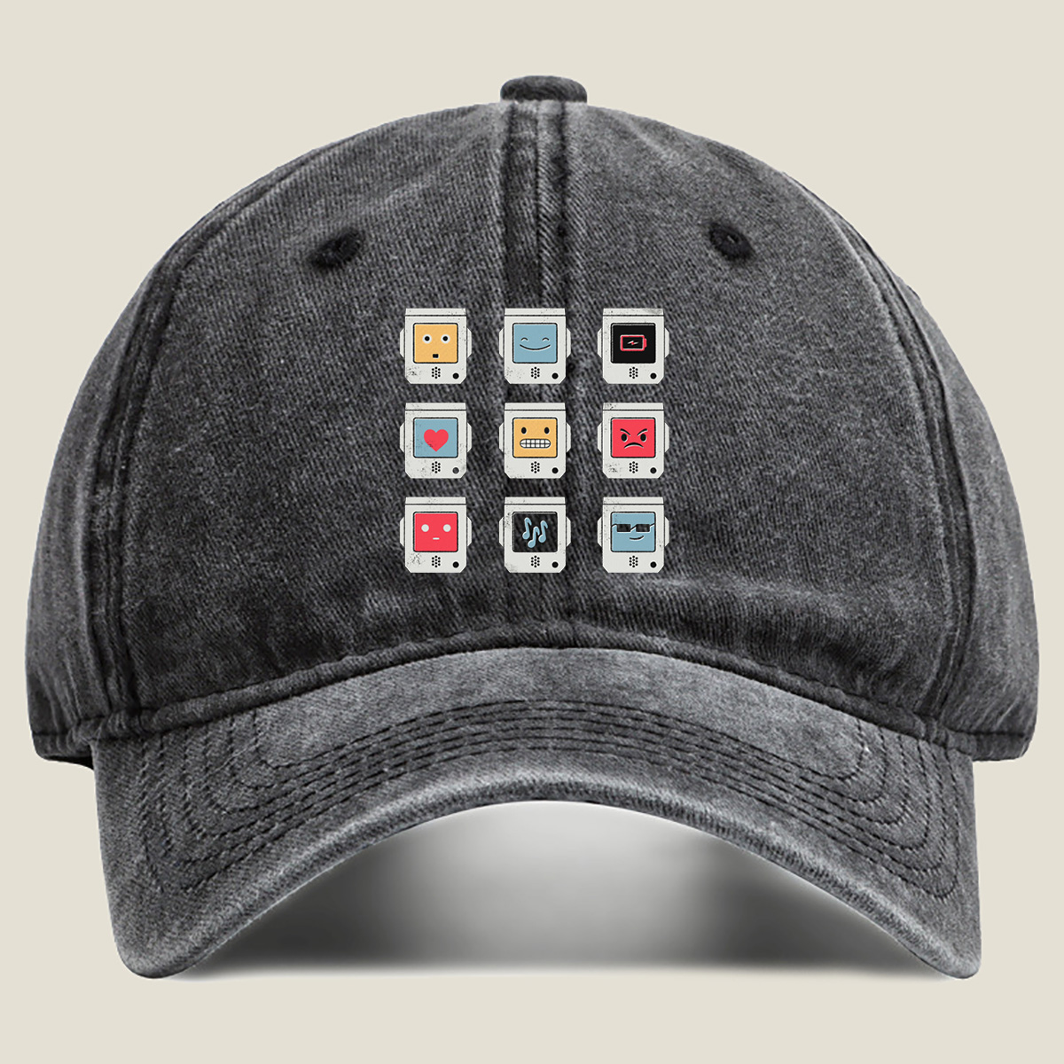 Apple Watch Emojis - Washed Denim - Baseball Cap