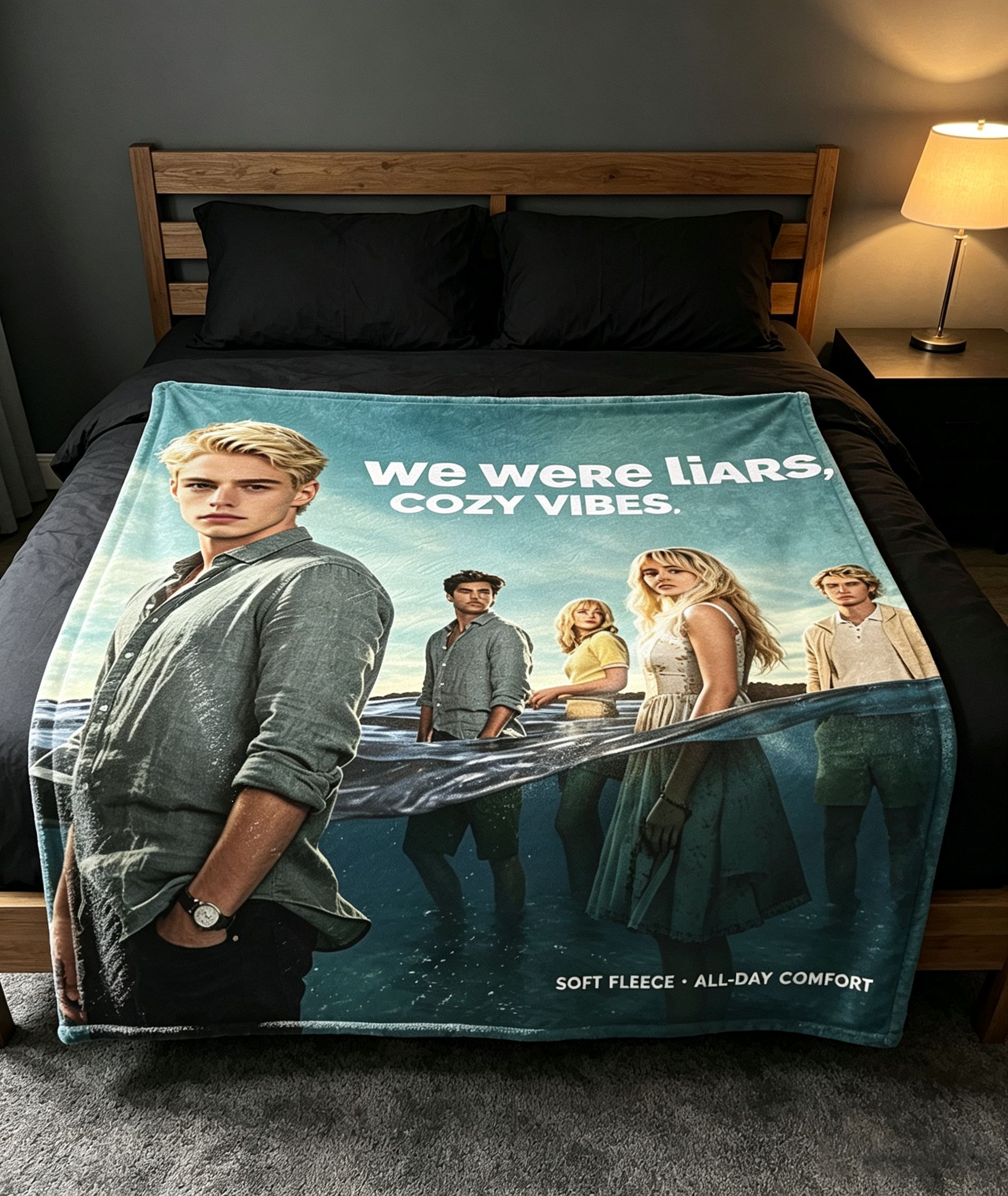 Custom Face Blanket We Were Liars Movie Characters Flannel Blanket Perfect for Couch Lounging and Movie Nights Ideal Gift or Giveaway for Fans