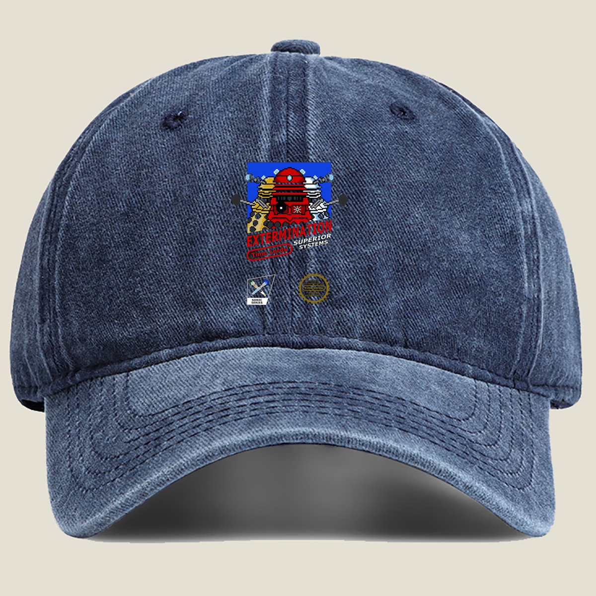 **Extermination: Time Lords vs. Sonic Series** - Washed Denim - Baseball Cap