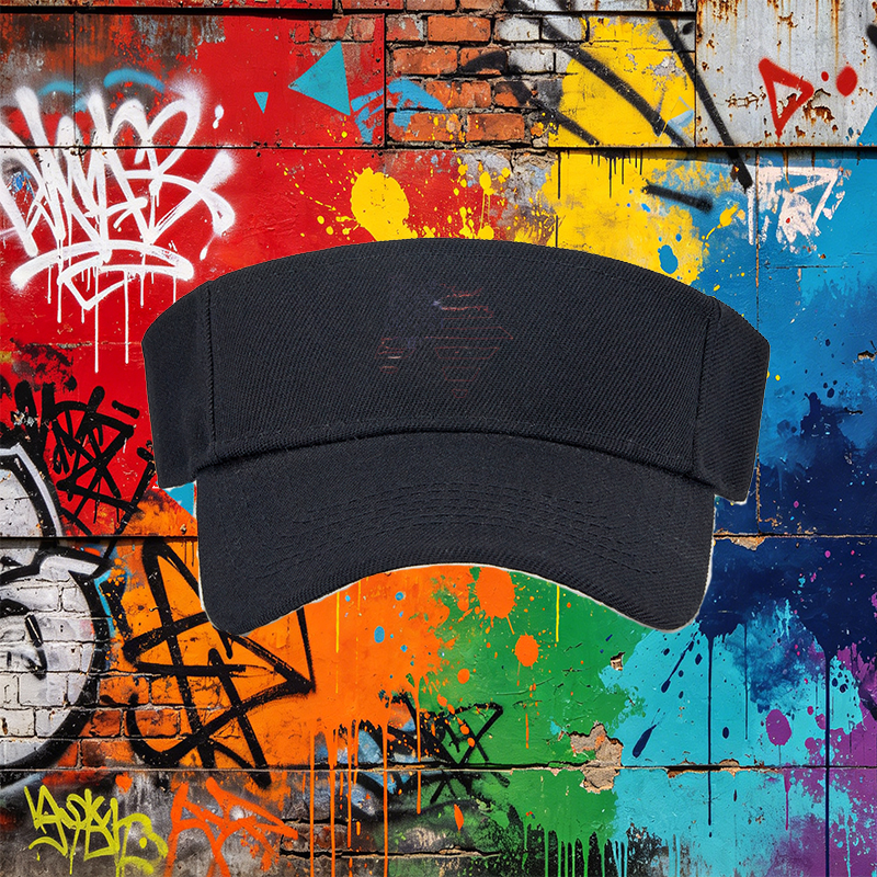 Unisex Classic Mesh Visor Hat with American Flag Print and 